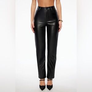 Dynamite Women’s Gisele Straight Leg Faux Leather Pants - Size 4